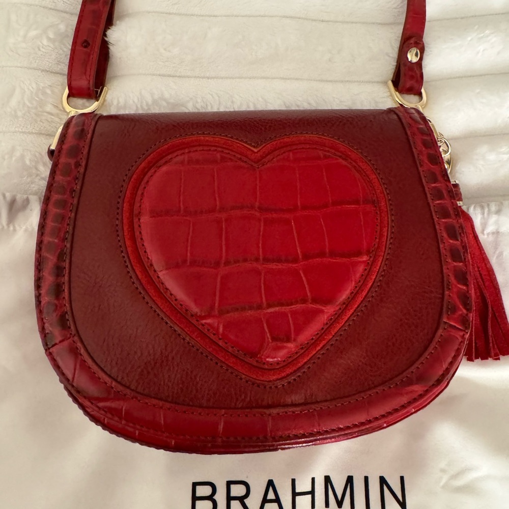 Brahmin Crimson Heart Crossbody Bag